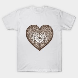 Elegant Tribal Heart Design No. 700 T-Shirt